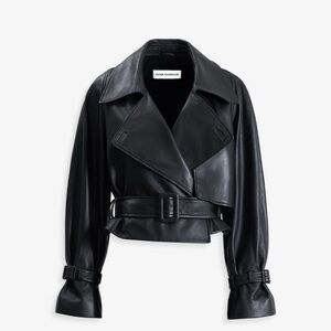 Nour Hammour Hatti black leather jacket